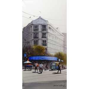 Zahid Ashraf, 12 x 24 inch, Acrylic on Canvas, Cityscape Painting, AC-ZHA-062